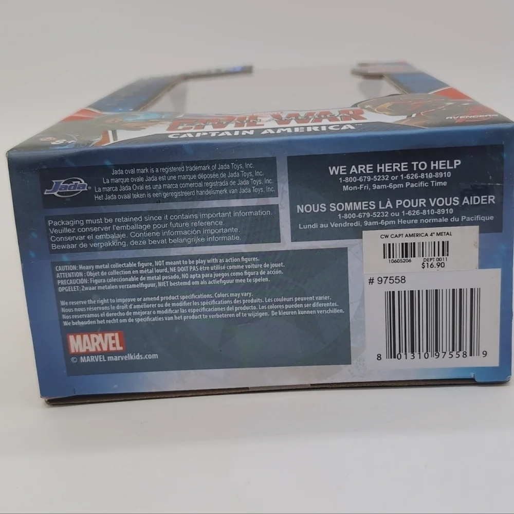 Captain America Metals Die Cast Figure Sealed 4in